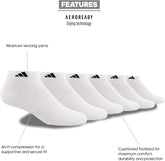 adidas Men's Athletic Cushioned Low Cut Socks with Arch Compression for a Secure Fit (6-Pair)